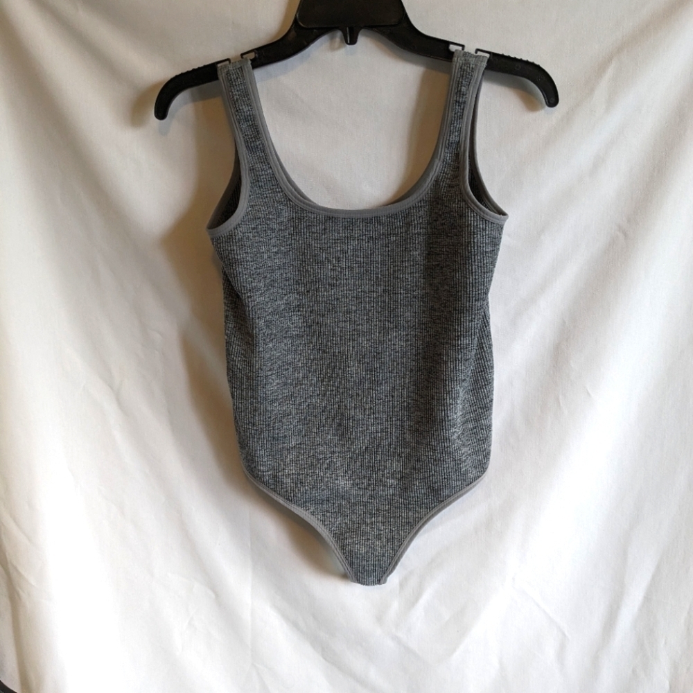 Colsie Ribbed Bodysuit XL Grey‎